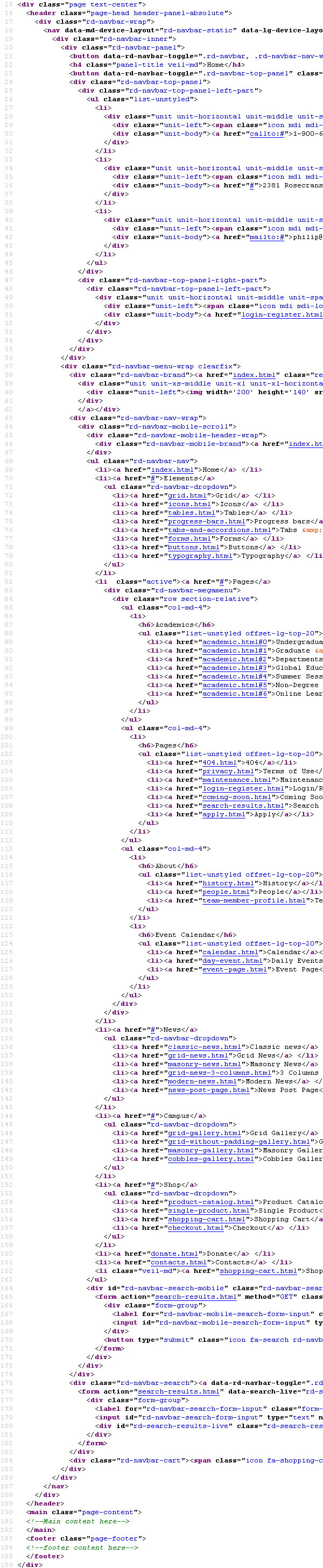 HTML Structure